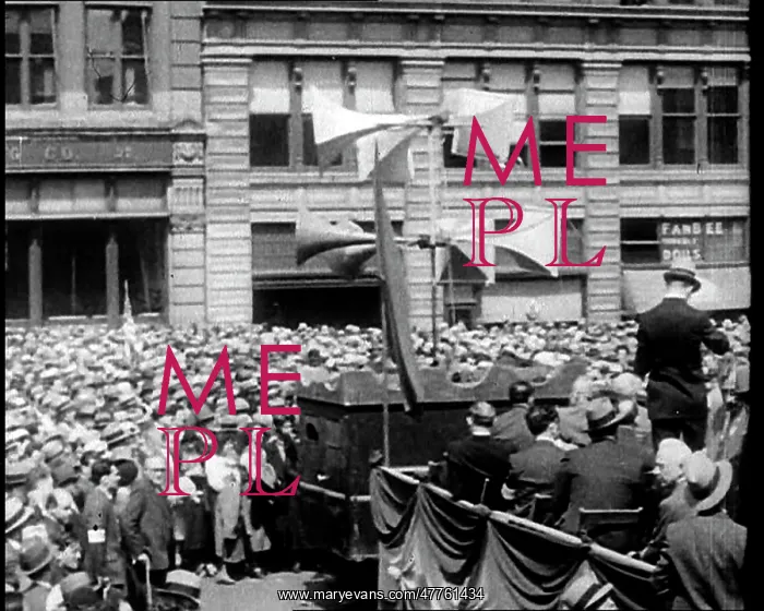 : A Crowd at the Town Square As The Election : A Crowd at the Town Square As The Election