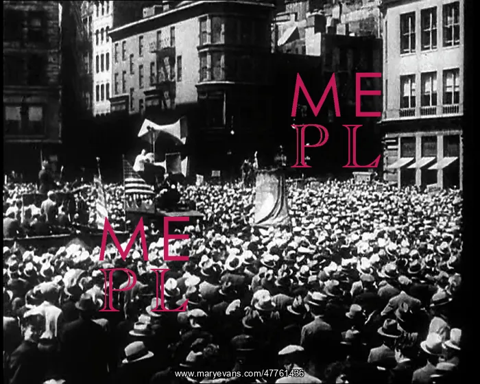 : A Crowd at the Town Square As The Election : A Crowd at the Town Square As The Election