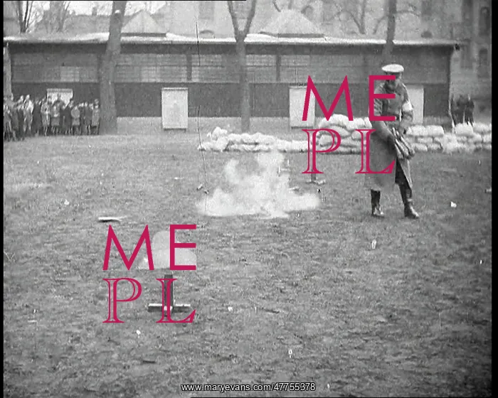 : Crowd Watching a Hand Grenade Explode : Crowd Watching a Hand Grenade Explode