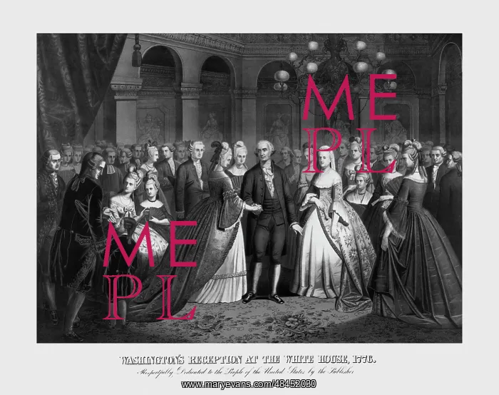 : A crowd welcoming President George Washington : A crowd welcoming President George Washington