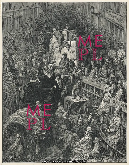 : Crowded London Street : Crowded London Street