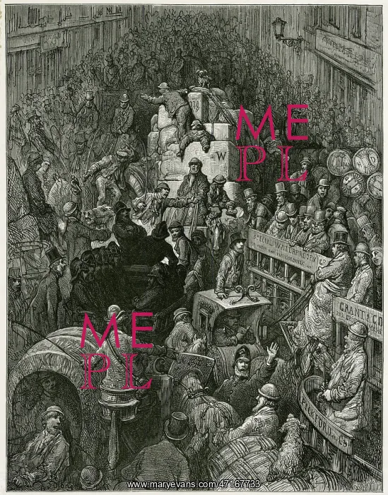: Crowded London Street : Crowded London Street