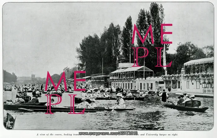 : Crowded river during the Henley Regatta 1904 : Crowded river during the Henley Regatta 1904