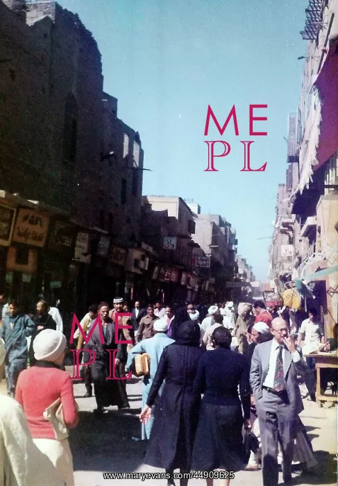 : A crowded street in Cairo : A crowded street in Cairo