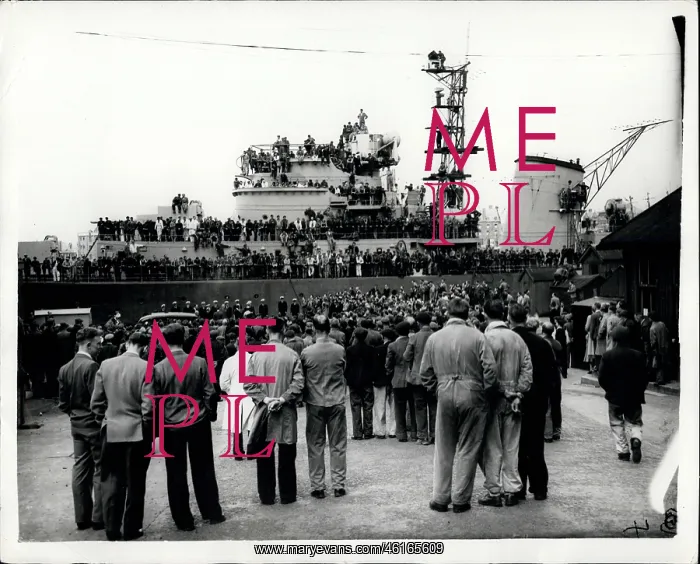 : Crowds at Barrow shipyard for Princess Margaret visit : Crowds at Barrow shipyard for Princess Margaret visit