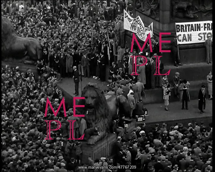 : Crowds in Trafalgar Square During A Demonstration : Crowds in Trafalgar Square During A Demonstration