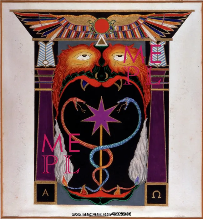 : CROWLEY TEMPLE PAINTING : CROWLEY TEMPLE PAINTING
