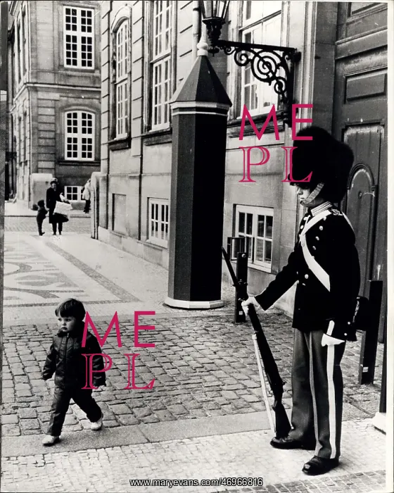 : Crown Prince Fredrick of Denmark and guard : Crown Prince Fredrick of Denmark and guard