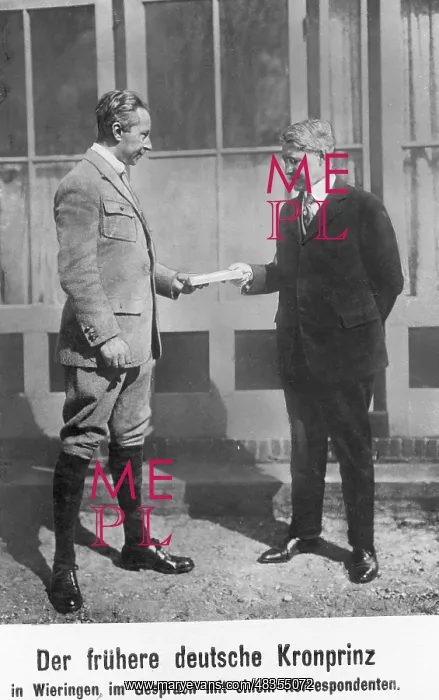 : Crown Prince Wilhelm during his exile on the : Crown Prince Wilhelm during his exile on the