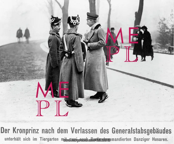 : Crown Prince Wilhelm with two hussars from : Crown Prince Wilhelm with two hussars from