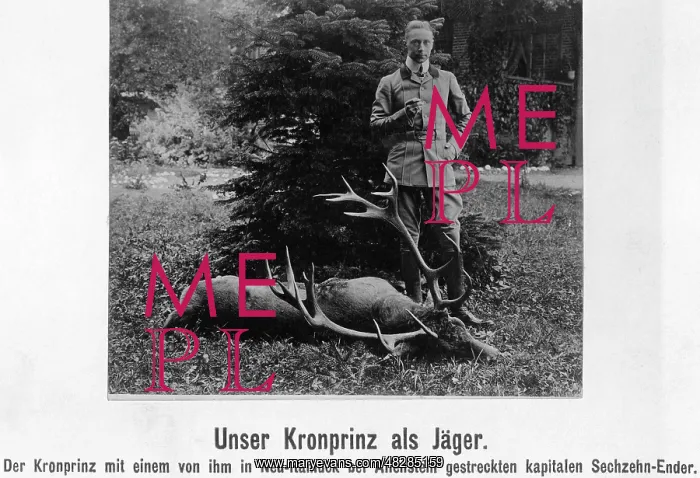 : Crown Prince Wilhelm of Prussia as a hunter, 1909 : Crown Prince Wilhelm of Prussia as a hunter, 1909