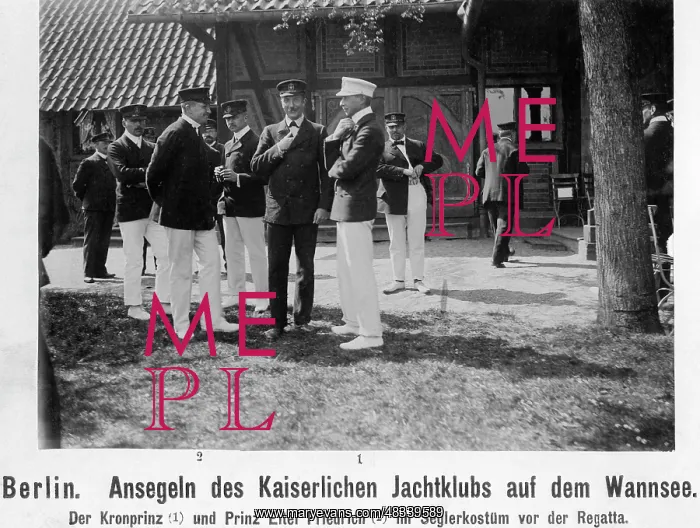: Crown Prince Wilhelm at a sailing of the Imperial : Crown Prince Wilhelm at a sailing of the Imperial