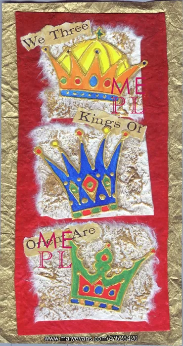 : Three Crowns with wording We Three Kings : Three Crowns with wording We Three Kings