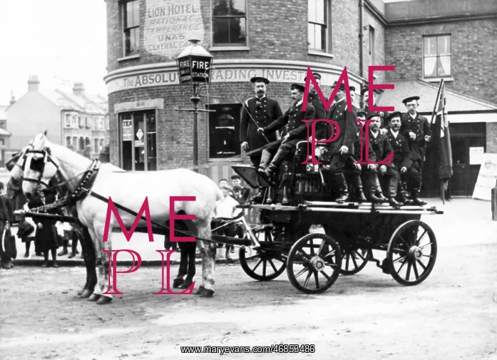 : Croydon Fire Brigade, Thornton Heath horse fire engine : Croydon Fire Brigade, Thornton Heath horse fire engine