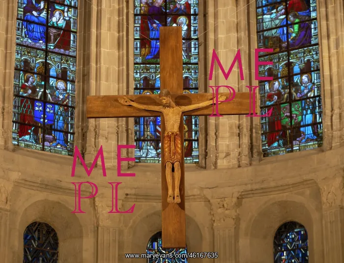 : Crucifix, Cathedrale Saint-Lazare, Autun, Burgundy, France : Crucifix, Cathedrale Saint-Lazare, Autun, Burgundy, France
