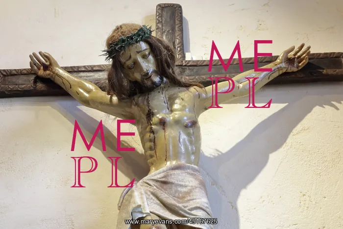 : Crucifixion, Chapel, Mission Espada, San Antonio, Texas, USA : Crucifixion, Chapel, Mission Espada, San Antonio, Texas, USA