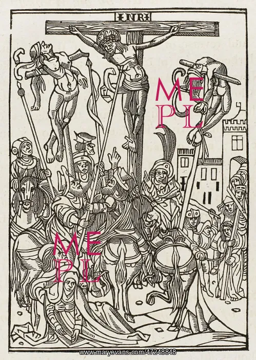 : CRUCIFIXION WOODCUT : CRUCIFIXION WOODCUT