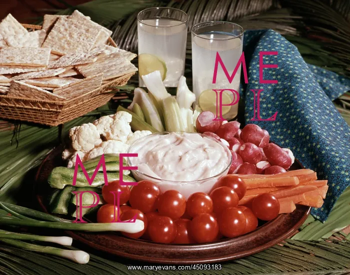 : Crudites Dip Vegetables Crackers Lemonade : Crudites Dip Vegetables Crackers Lemonade