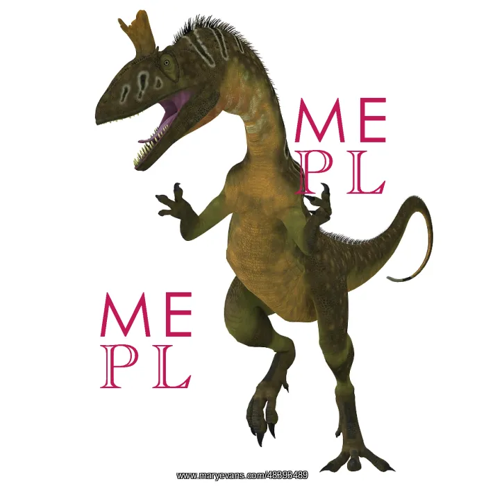 : Cryolophosaurus dinosaur on white background : Cryolophosaurus dinosaur on white background