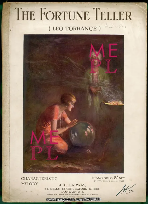 : CRYSTAL GAZER CIRCA 1910 : CRYSTAL GAZER CIRCA 1910