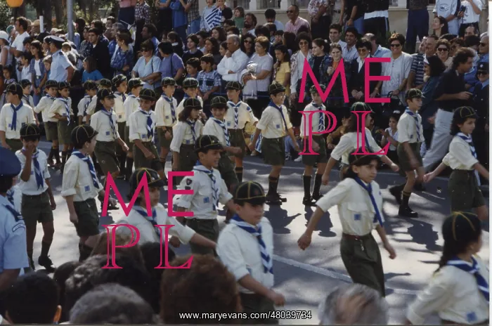 : Cub Scouts on parade in Cyprus : Cub Scouts on parade in Cyprus
