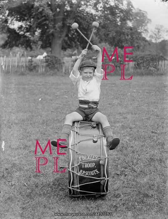 : A Cub Sitting Astride a Bass Drum : A Cub Sitting Astride a Bass Drum