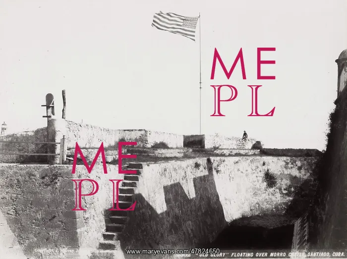  : Cuba: US flag, Morro Castle, Santiago