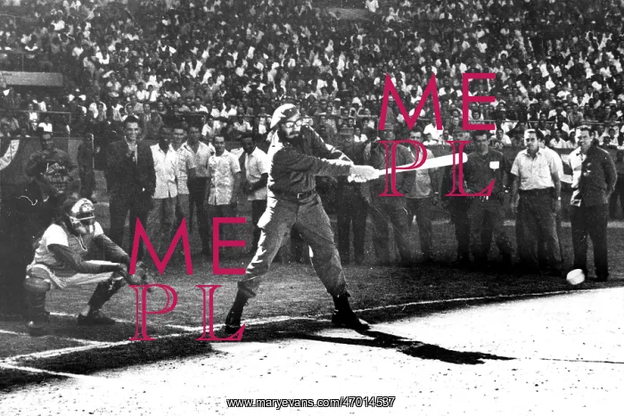 : Cuban Leader Enjoys Baseball : Cuban Leader Enjoys Baseball