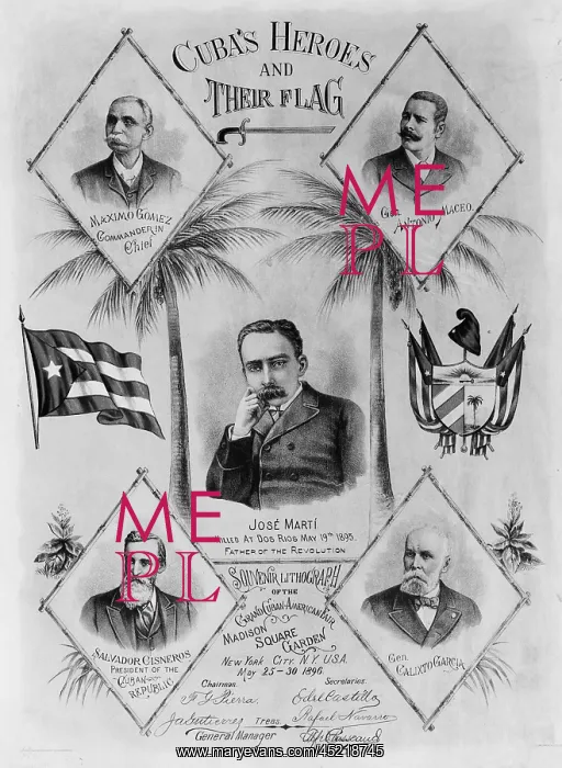 : Cuba's heroes and their flag 1896 Portraits ? : Cuba's heroes and their flag 1896 Portraits ?