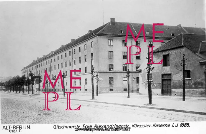 : Cuirassier Barracks in Berlin, 1885 : Cuirassier Barracks in Berlin, 1885
