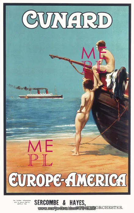 : Cunard line poster : Cunard line poster