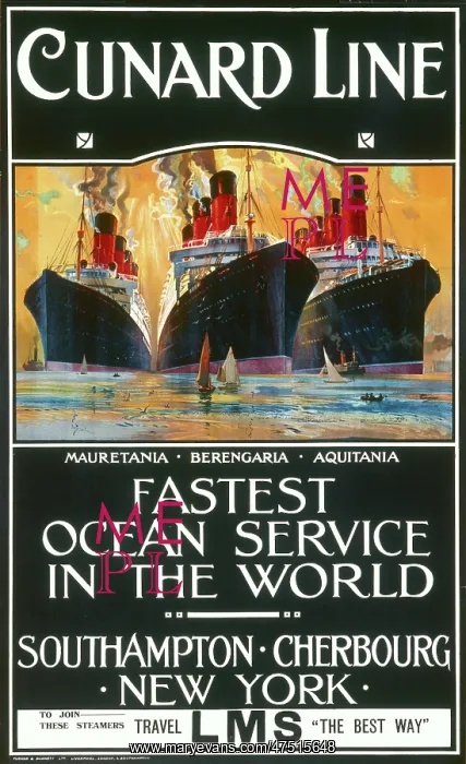 : Cunard Line Poster : Cunard Line Poster