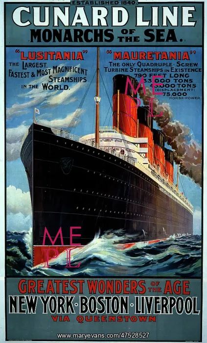: Cunard Line Poster : Cunard Line Poster