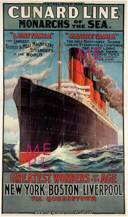 : Cunard Line Poster : Cunard Line Poster