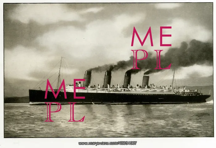  : The Cunard Ocean Liner RMS Mauretania in full flow
