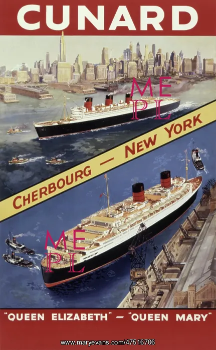 : Cunard Queen Mary - Queen Elizabeth : Cunard Queen Mary - Queen Elizabeth