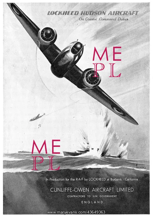 : Cunliffe-Owen. Lockheed Hudsons For Coastal Command : Cunliffe-Owen. Lockheed Hudsons For Coastal Command