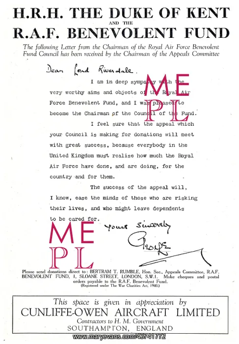 : Cunliffe-Owen Supports RAF Benevolent Fund : Cunliffe-Owen Supports RAF Benevolent Fund