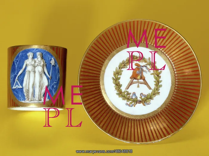: Cup and Its Saucer Decorated : Cup and Its Saucer Decorated