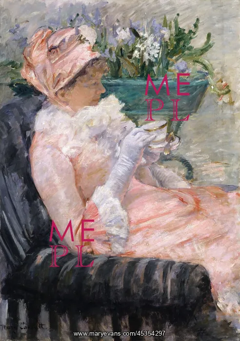 : The Cup of Tea, by Mary Cassatt, 1880-81, Impressionist : The Cup of Tea, by Mary Cassatt, 1880-81, Impressionist