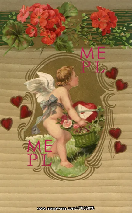  : Cupid with Basket of Hearts