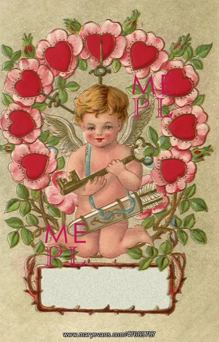  : Cupid with Key and Valentines