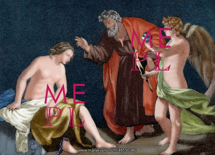  : Cupid and Psyche. Engraving. Colored