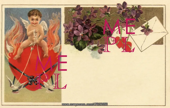 : Cupid riding a Heart