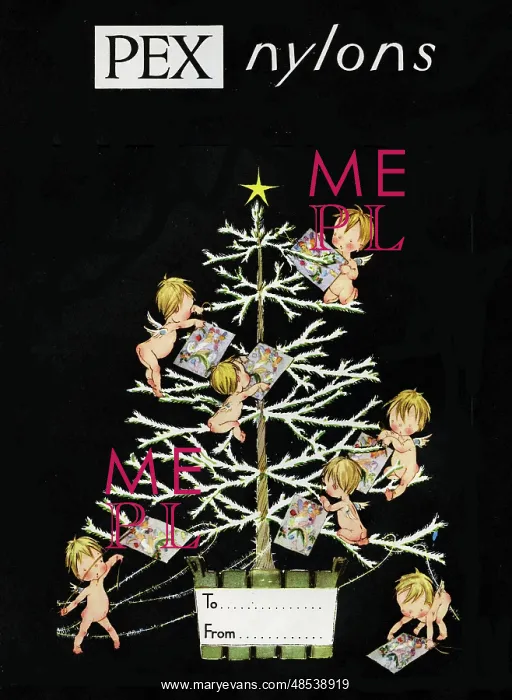 : Cupids in a Christmas Tree, Pex Nylon Stockings : Cupids in a Christmas Tree, Pex Nylon Stockings