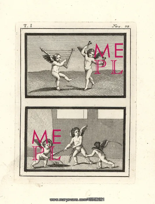 : Cupids or genii playing music and games : Cupids or genii playing music and games