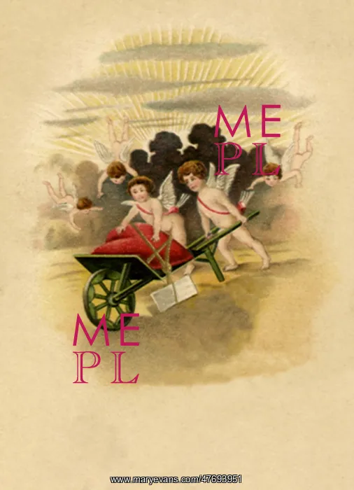 : Cupids and Wheelbarrow filled with Hearts : Cupids and Wheelbarrow filled with Hearts