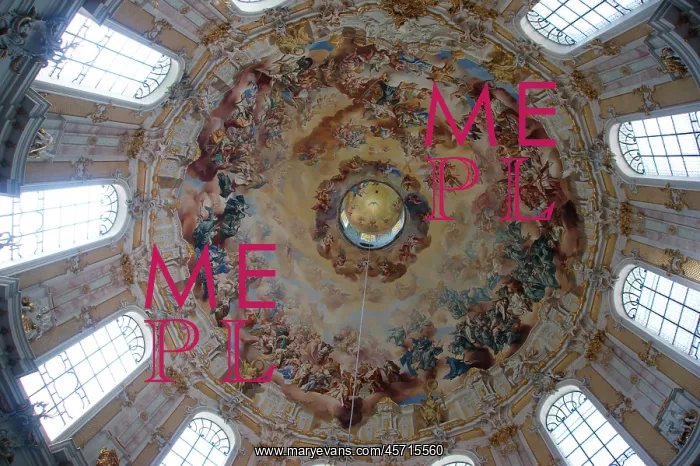 : Cupola, Ettal Monastery, Upper Bavaria, Germany : Cupola, Ettal Monastery, Upper Bavaria, Germany