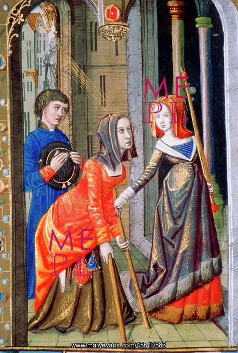 : Curing of a hemiplegic, 15th century; Illustration : Curing of a hemiplegic, 15th century; Illustration