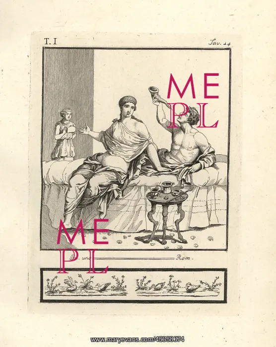 : A curious bed scene excavated in Resina : A curious bed scene excavated in Resina